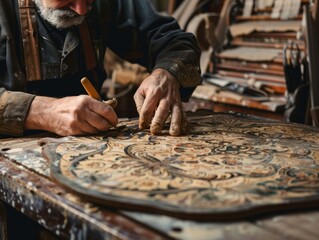 Show close-up shots of the business owner engaged in their craft showcasing their skill. 