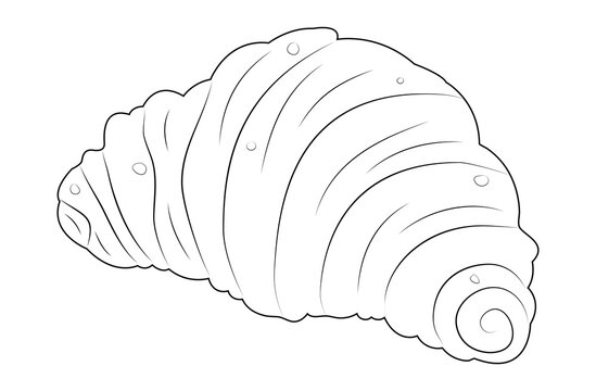 recommend clip art: One croissant icon, fresh baked goods, linear drawing. A simple doodle sketch of a French breakfast. A set of pastries, a bun, a fresh croissant. Vector illustration in outline style.