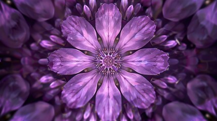 Unique Purple Kaleidoscope Flower Pattern