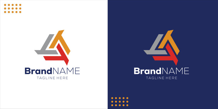 Latter TTT Triangle logo, Vector, Illustration