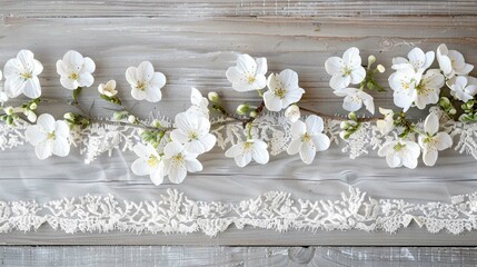 cherry blossom on wooden background
