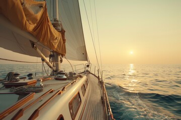 Golden Hour Sail on a Vintage Yacht