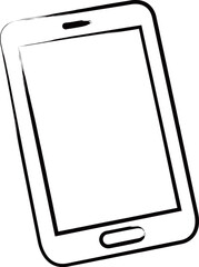 筆書きビジネスアイコン　スマホ