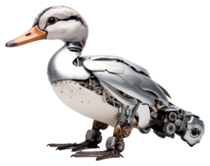 PNG Cyborg duck animal bird beak. AI generated Image by rawpixel.
