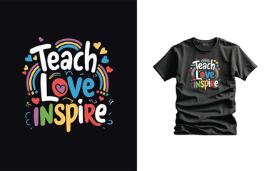Creative Teacher Vector T-shirt Design illustration