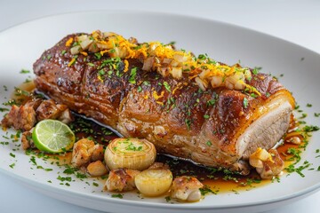 Ajo's Lechon Asado: Tangy Onion and Citrus-Adorned Pork Shoulder