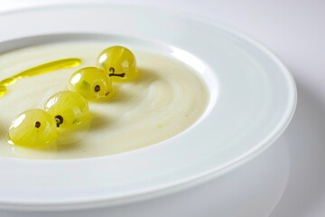 Spanish Ajo Blanco Soup with Muscatel Grapes and Seeded Grapes
