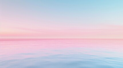 Serene Pastel Sunset Over Calm Ocean Waters
