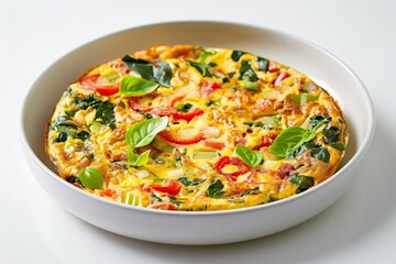 Scrumptious Air Fryer Frittata with Spinach and Red Bell Pepper