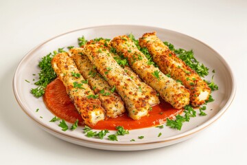 Irresistible Air Fryer Mozzarella Sticks with Crunchy Ranch Coating