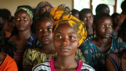 Group of students attending a workshop on sexual and reproductive health for World Population Day
