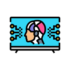 cyberpunk movie color icon vector. cyberpunk movie sign. isolated symbol illustration