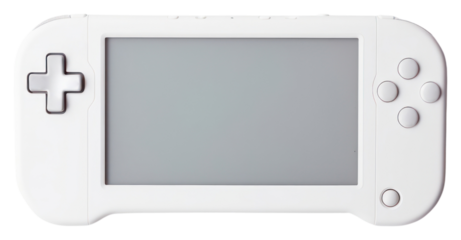 PNG  Handheld gaming device electronics screen white. AI generated Image by rawpixel.