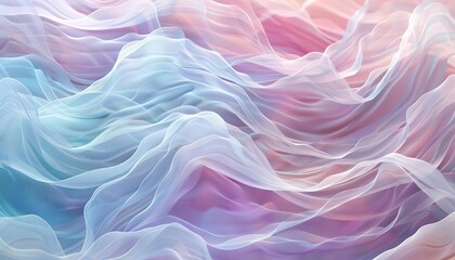 An abstract wave pattern made of pastel hues, evoking the peaceful ebb and flow of the ocean