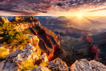Breathtaking Sunset Over the Grand Canyon: United States Must-Visit Travel Destination