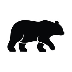 bear logo vector. bear grizzly silhouette logo template illustration