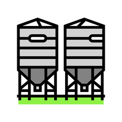silo fertilizer color icon vector. silo fertilizer sign. isolated symbol illustration © vectorwin