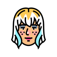 kawaii makeup color icon vector. kawaii makeup sign. isolated symbol illustration