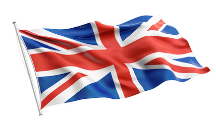 The flag of the United Kingdom of Great Britain and Northern Ireland isolated on a transparent background