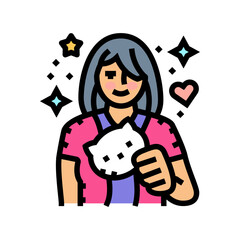 kawaii lifestyle color icon vector. kawaii lifestyle sign. isolated symbol illustration