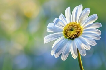 Fototapeta premium Daisy Blossom in Spring. Close-up Shot of Flower with Stems and Pistil. Capturing the Flora