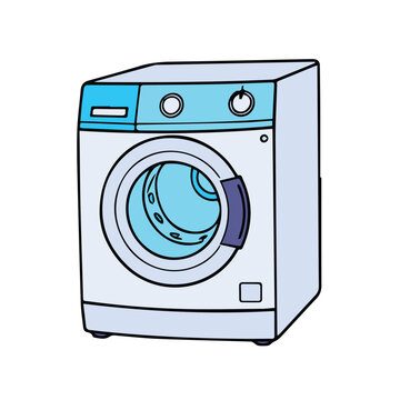 recommend clip art: washing machine vector line color design icon illustration
