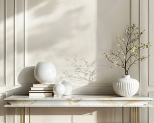 Elegant Minimalist Vignette with Dried Botanicals
