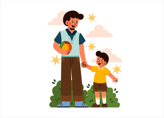 Father's Day Concept Illustration