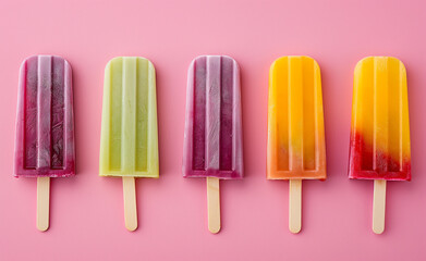 Series of making homemade popsicles. 