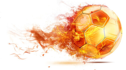 Flaming Soccer Ball-Sports and Recreation isolated on a transparent background