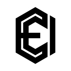 E monogram creative letter logo design