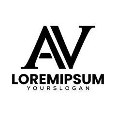 a v creative letter logo design