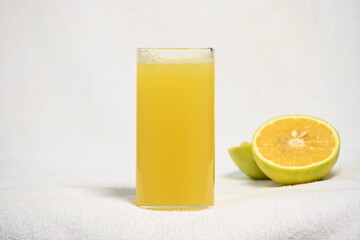 A glass of orange juice