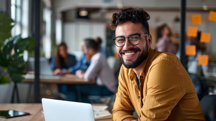 Fototapeta premium HR and Employee Engagement: Onboarding software for remote and on-site employees