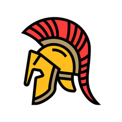helmet ancient soldier color icon vector. helmet ancient soldier sign. isolated symbol illustration