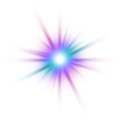 Purple Starburst PNG with transparent background, shining star, colourful lens flare