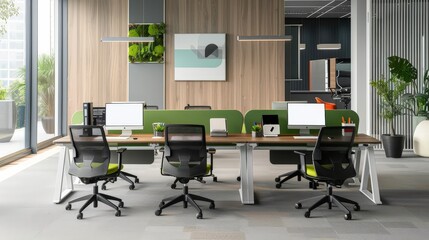 Modern Office Space with City View