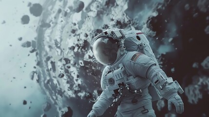 Fototapeta premium Astronauts are exploring planets