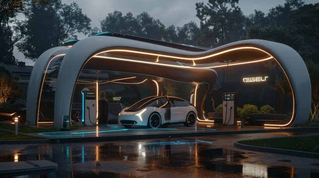 The future of home EV charging. The car is not just a car, it's an extension of your home.