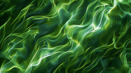 Lush green abstract waves mimicking the appearance of gentle flames ideal for a dynamic background
