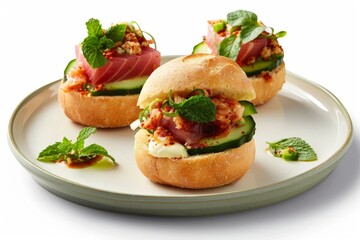 Ahi Tuna Slider with Spicy Kimchi