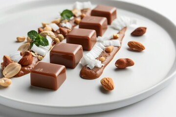 Delicate After Dinner Mints with Almonds and Coconut - Gourmet Dessert Delicacy