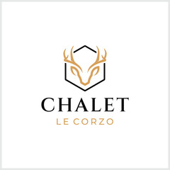 deer home logo design and business card vector