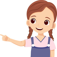 Girl pointing finger