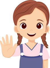 Girl showing stop gesture