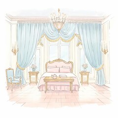 romantic French provincial boudoir