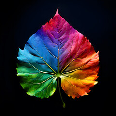a rainbow leaf