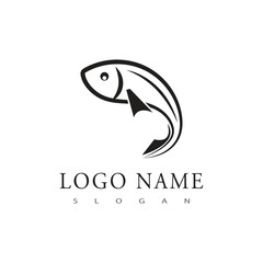 Obraz premium Fish logo vector template element symbol