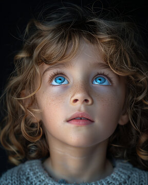 A portrait of a child, eyes wide with wonder as they gaze at something. Fujifilm X-T3, 1/1250sec at f/2.8, ISO 160, 84mm. 
