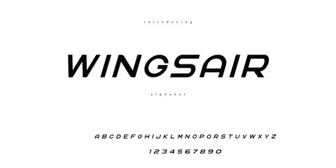 Modern Bold Font. Sans Serif Font. Regular Italic Uppercase Lowercase Typography urban style alphabet fonts for for Aviation Wings Airport Wings Air